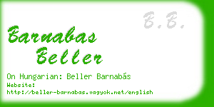 barnabas beller business card